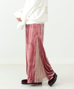 mmts / ラメスリット ベロアパンツ