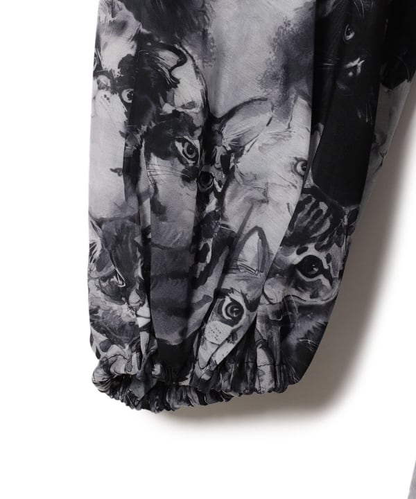 完売品 mmts 猫柄　シフォンワンピース　Mサイズ　BLACK mmts（マミタス）【COLLABORATION】unoa / シフォン ワンピース
