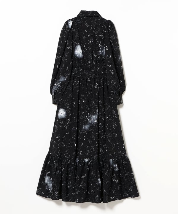 完売品 mmts 猫柄　シフォンワンピース　Mサイズ　BLACK mmts（マミタス）の「mmts / NEW猫星座 ワンピース（ワンピース