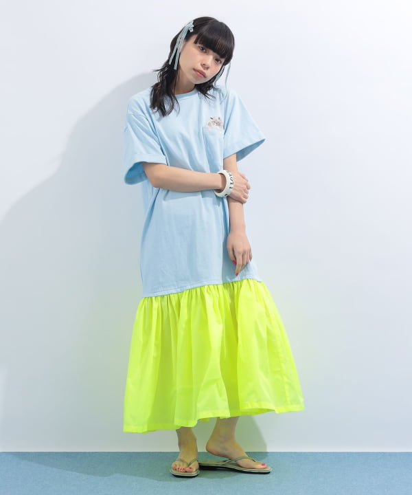 mmts（マミタス）ポケット ルビー 異素材 ワンピース（ワンピース