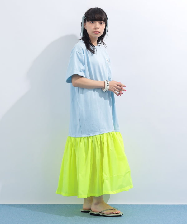 mmts（マミタス）ポケット ルビー 異素材 ワンピース（ワンピース