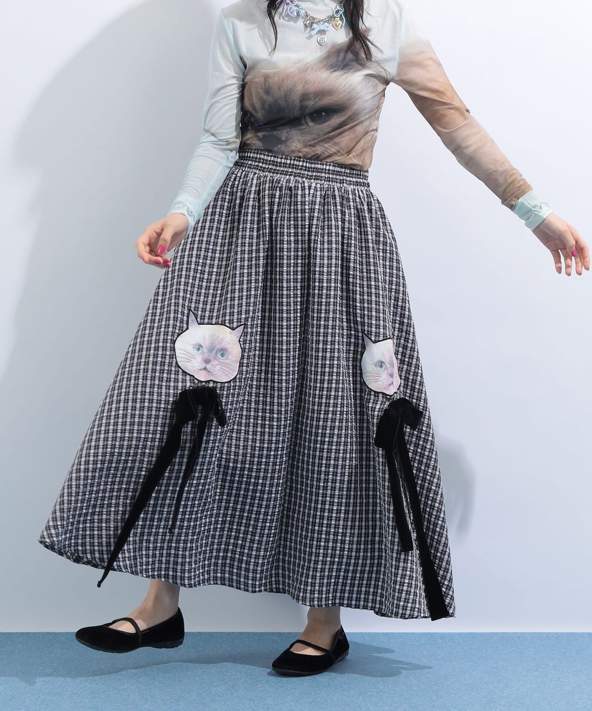 mmts（マミタス）【+10%ポイントUP】ルビー ギンガムチェック ギャザー