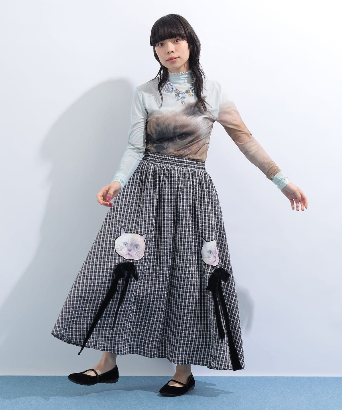 mmts（マミタス）【+10%ポイントUP】ルビー ギンガムチェック ギャザー