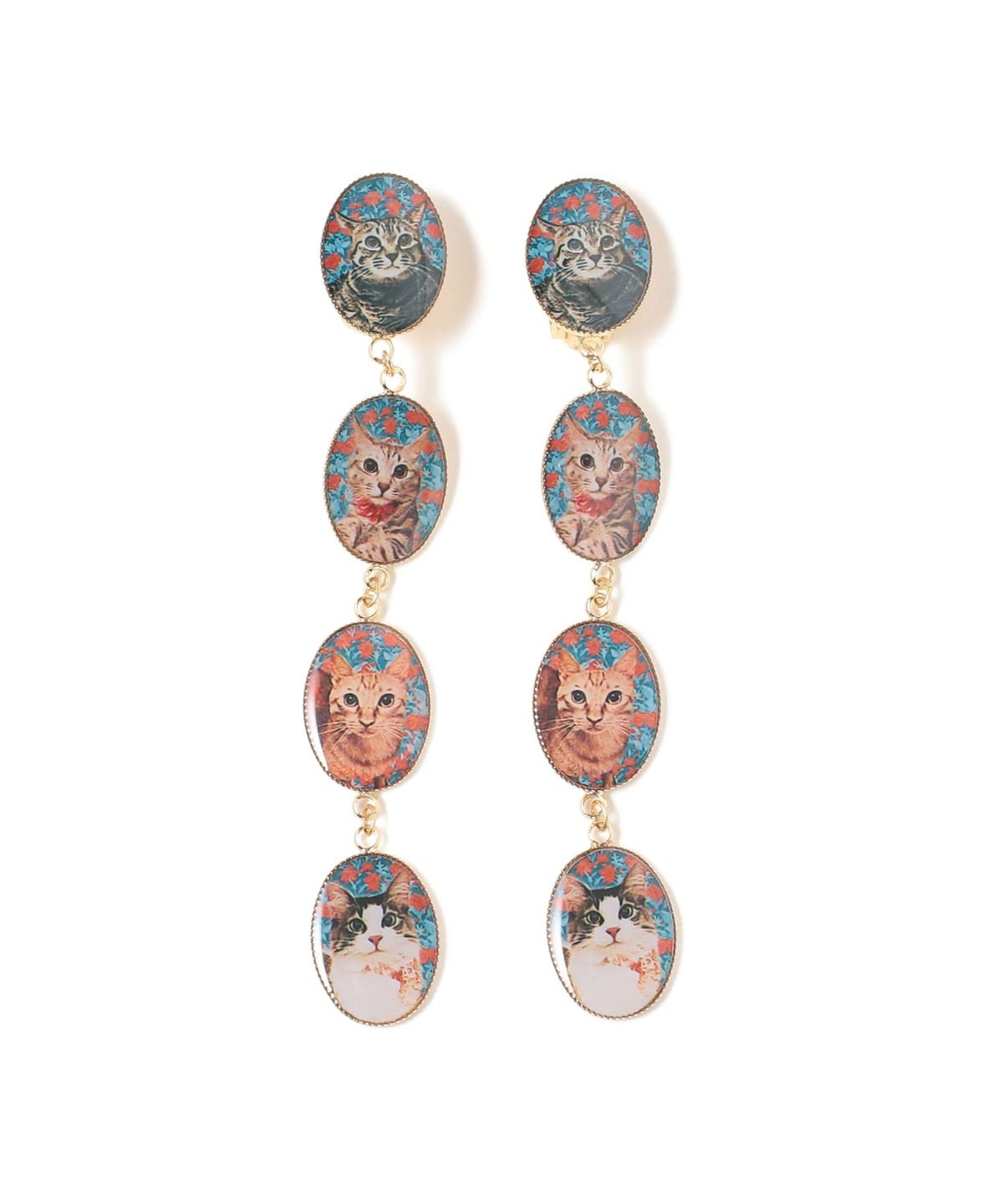 mmts（マミタス）中川猫 4連イヤリング（アクセサリー イヤリング