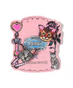 tamaoworld × mmts  / 別注 ペア猫ピアス