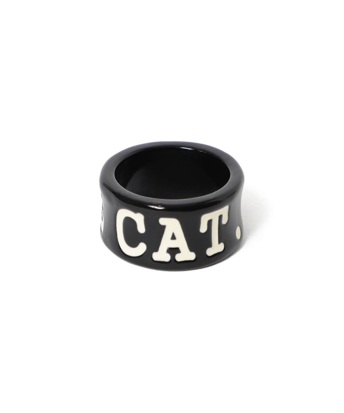 猫リング「ネコと蝶」サイズオーダー（ピンキーリングから15号