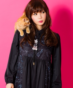 【しょこたん着用】〈UNISEX〉High-Me TOKYO × mmts / 中川猫 ループタイ