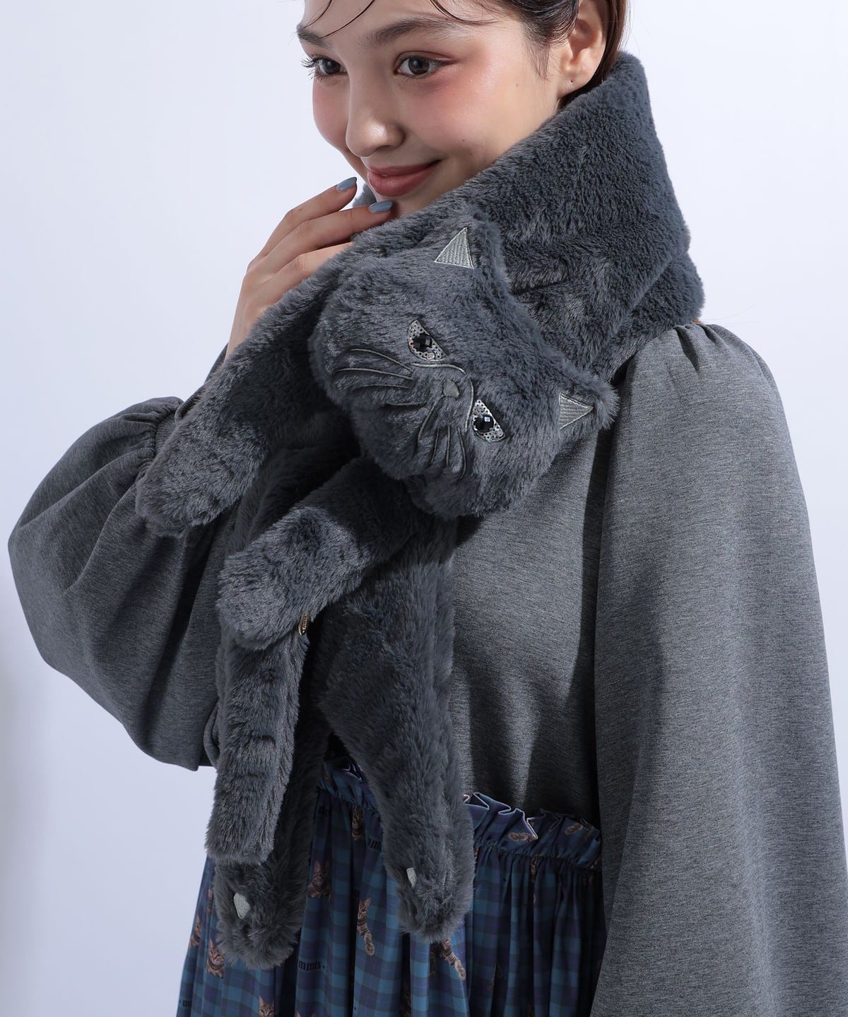 mmts（マミタス）エキゾ 猫 ティペット（ファッション雑貨 マフラー