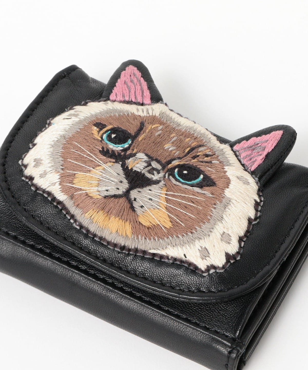 tamaoworld × mmts キラキラ マミタス 財布　猫　刺繍　ピンク mmts（マミタス）【別注】tamaoworld / キラキラ 