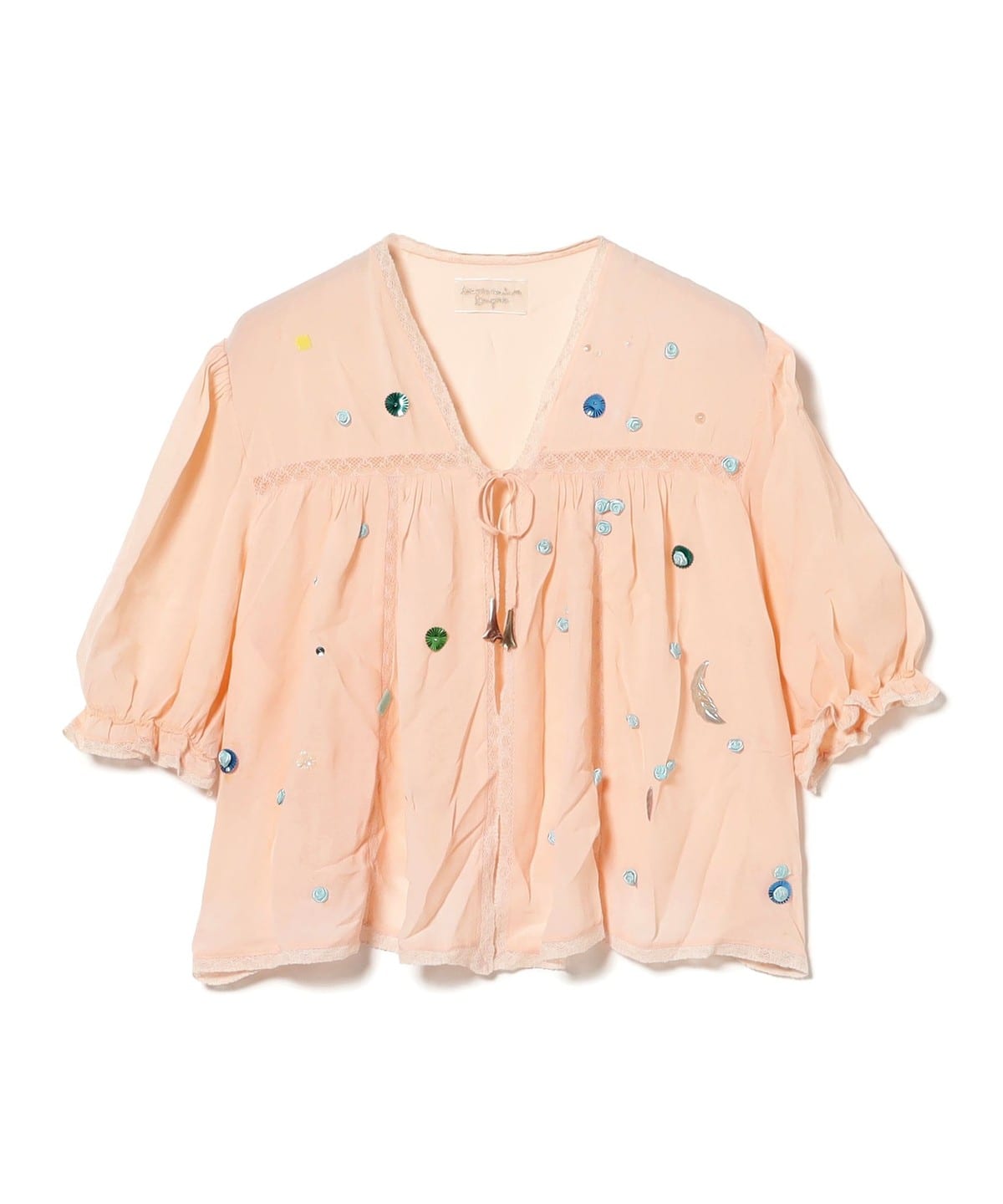 3to8 Vintage apartment store / リメイク ブラウス シャツ・ブラウス WOMEN WHITE ONE SIZE 3to8 Vintage apartment store / リメイク ブラウス シャツ・ブラウス WOMEN WHITE ONE SIZE