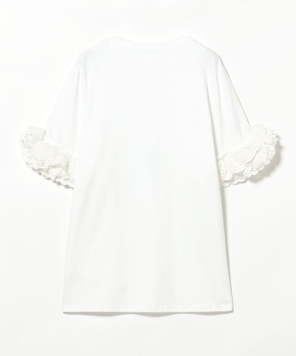 袖 レース フリル Tシャツ