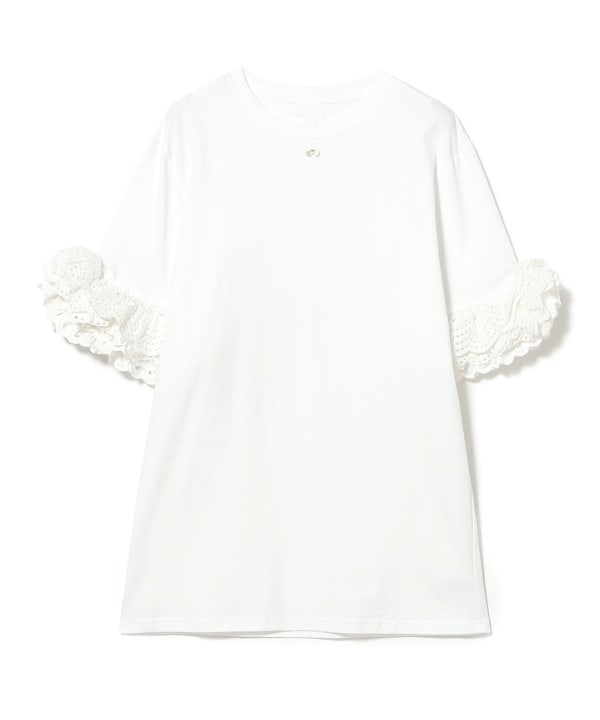 袖 レース フリル Tシャツ