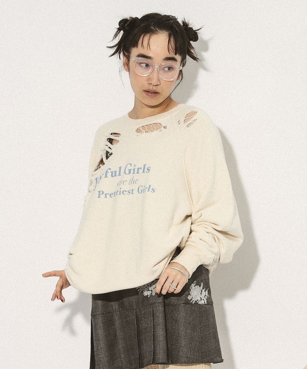 クラッシュ スウェット Model : H163 B79 W62 H87　Size : ONE SIZE