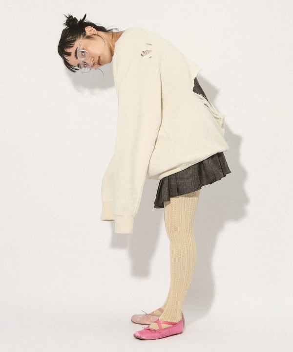クラッシュ スウェット Model : H163 B79 W62 H87　Size : ONE SIZE