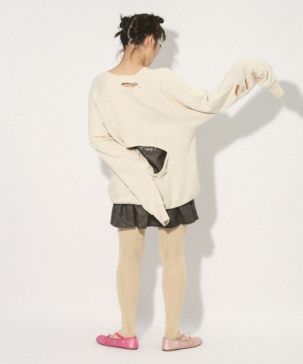 クラッシュ スウェット Model : H163 B79 W62 H87　Size : ONE SIZE