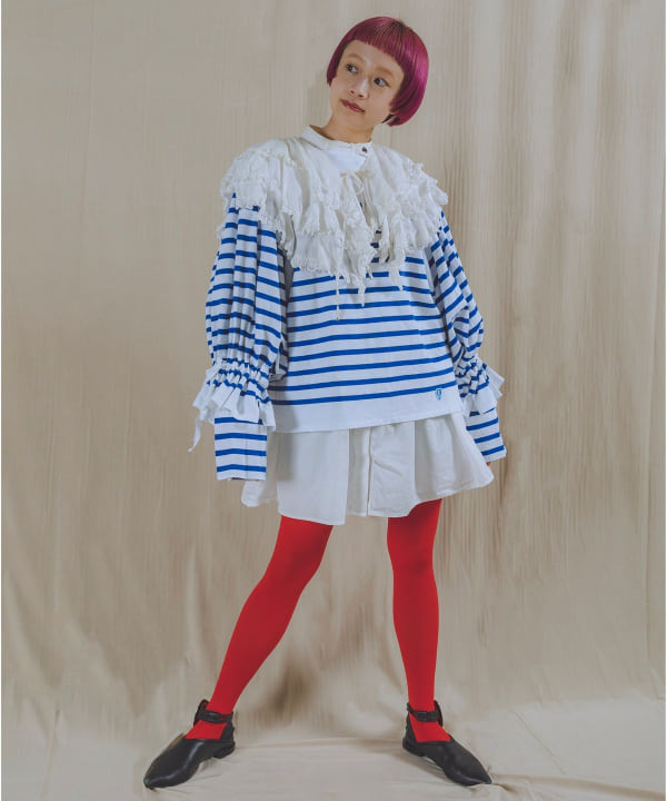 BEAMS BOY ORCIVAL × BEAMS COUTURE / 女裝Volume Sleeve Basque Shirt