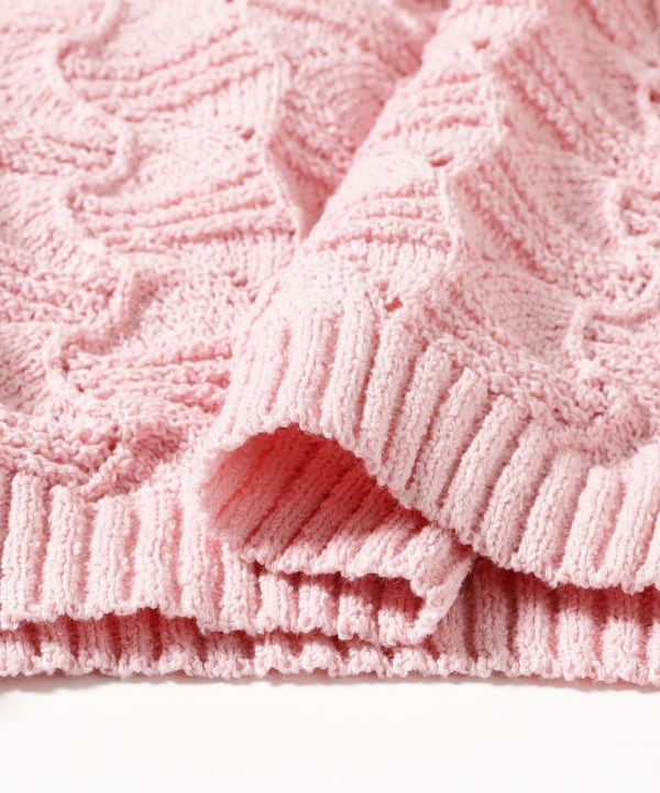 Eyelet Frill Knit Cardigan