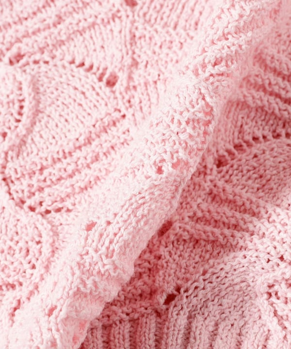 Eyelet Frill Knit Cardigan