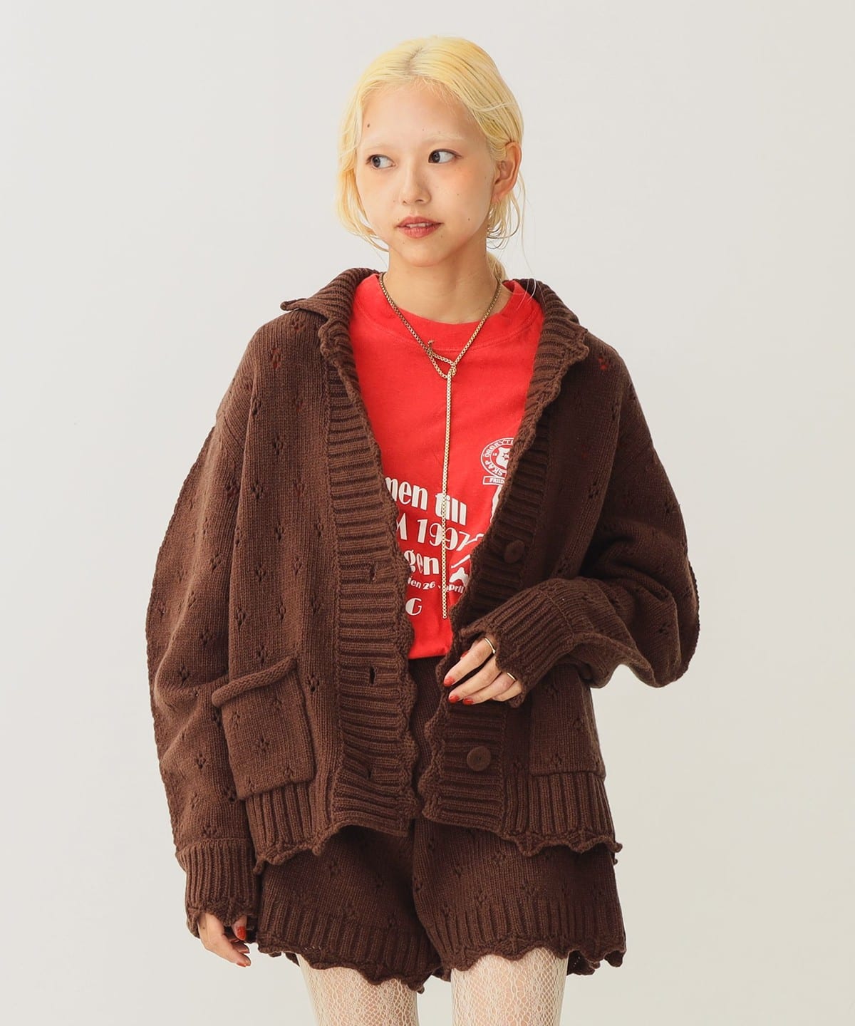 BEAMS COUTURE（ビームス クチュール）アイレット ニット ジャケット