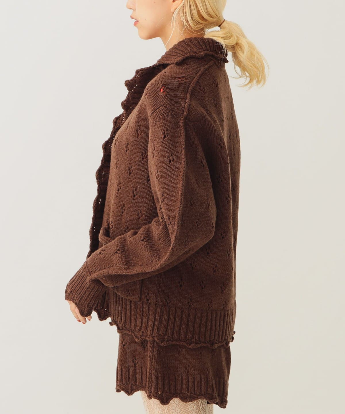BEAMS COUTURE（ビームス クチュール）アイレット ニット ジャケット