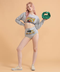 beams couture lingerie / クロップドスウェットセットアップ