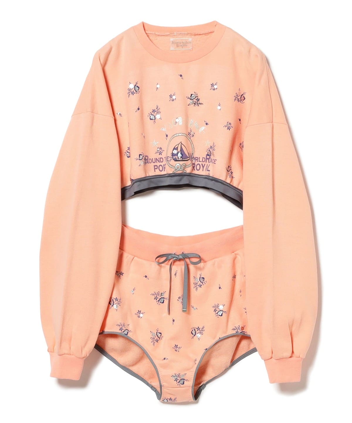 クロップド スウェット セットアップ パンツ WOMEN PINK ONE SIZE クロップド スウェット セットアップ パンツ WOMEN PINK ONE SIZE