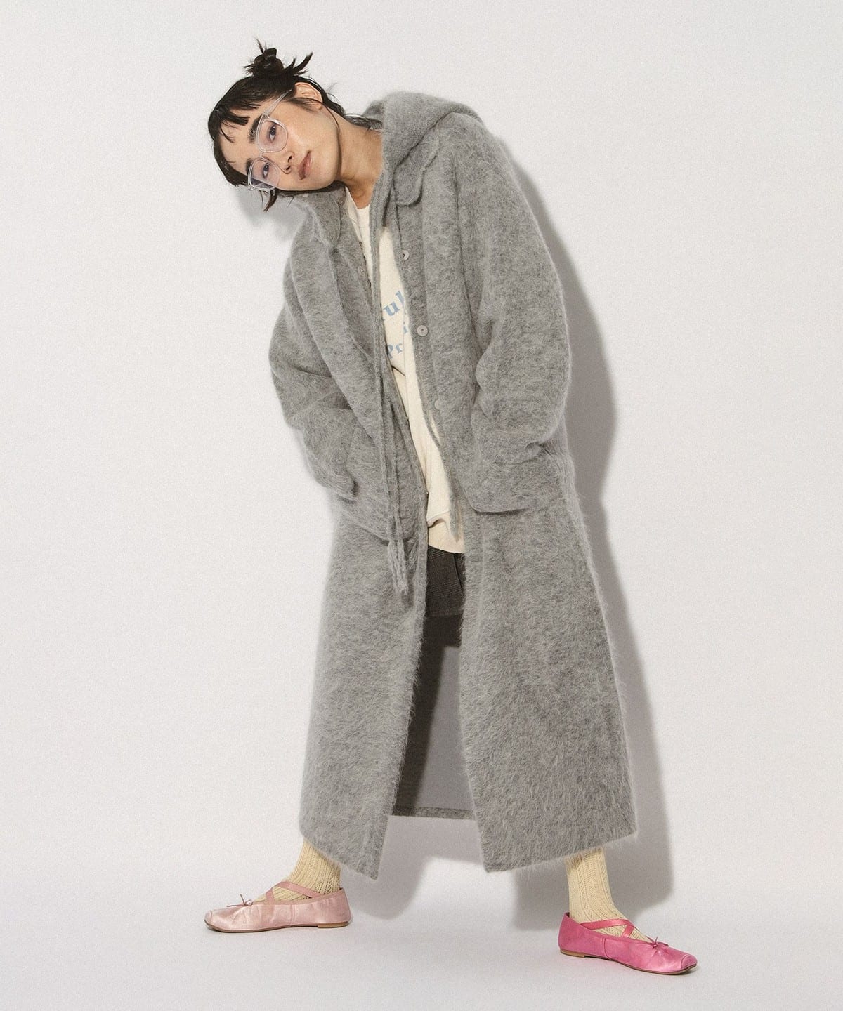 BEAMS COUTURE（ビームス クチュール）フード付き ニット コート