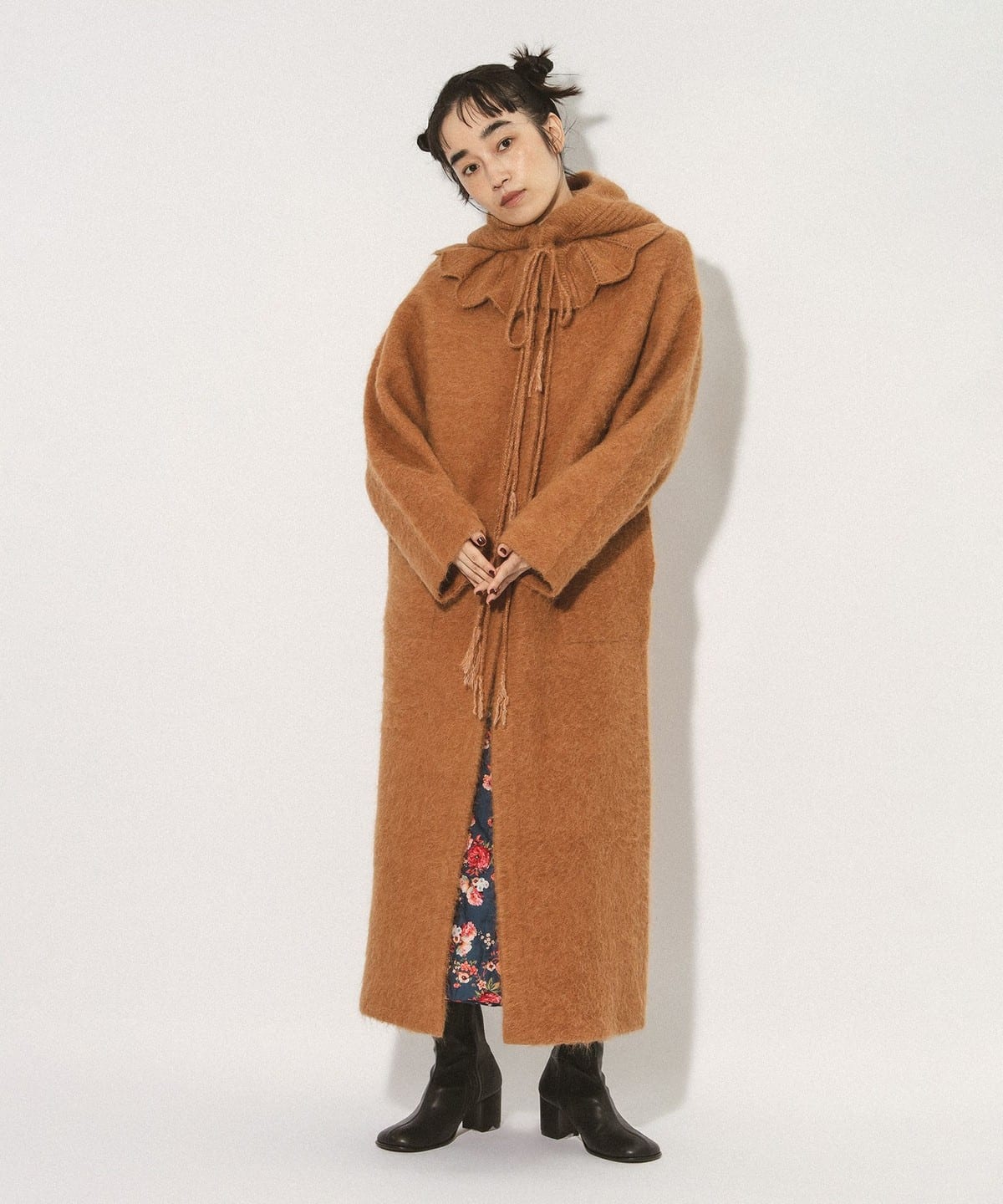 BEAMS COUTURE（ビームス クチュール）フード付き ニット コート