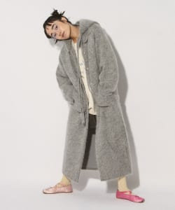 フード付き ニット コート