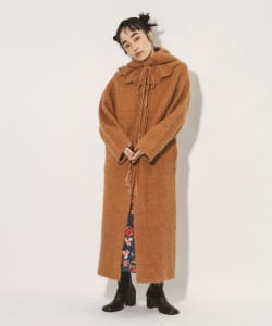 フード付き ニット コート