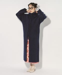 フード付き ニット コート