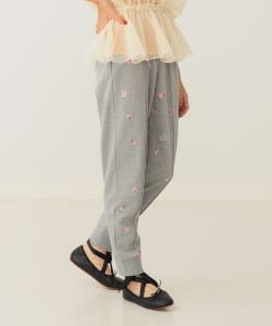 花柄 タックスウェットパンツ
