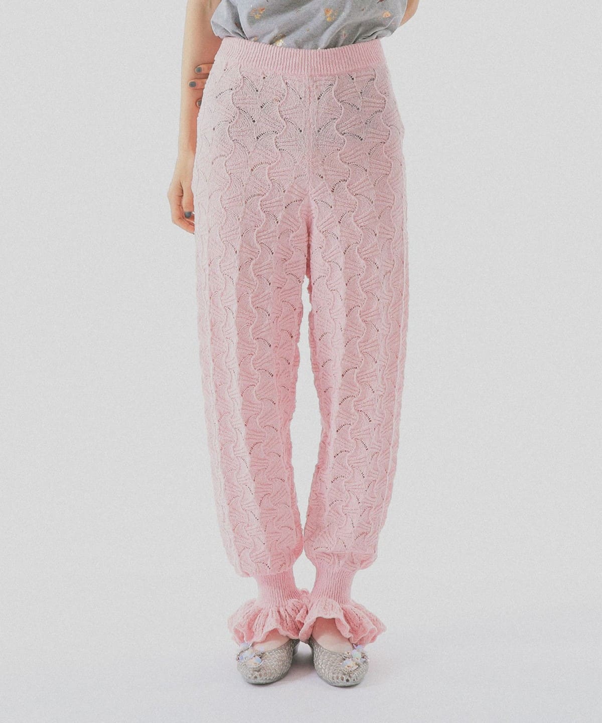 BEAMS COUTURE（ビームス クチュール）アイレット フリル ニット