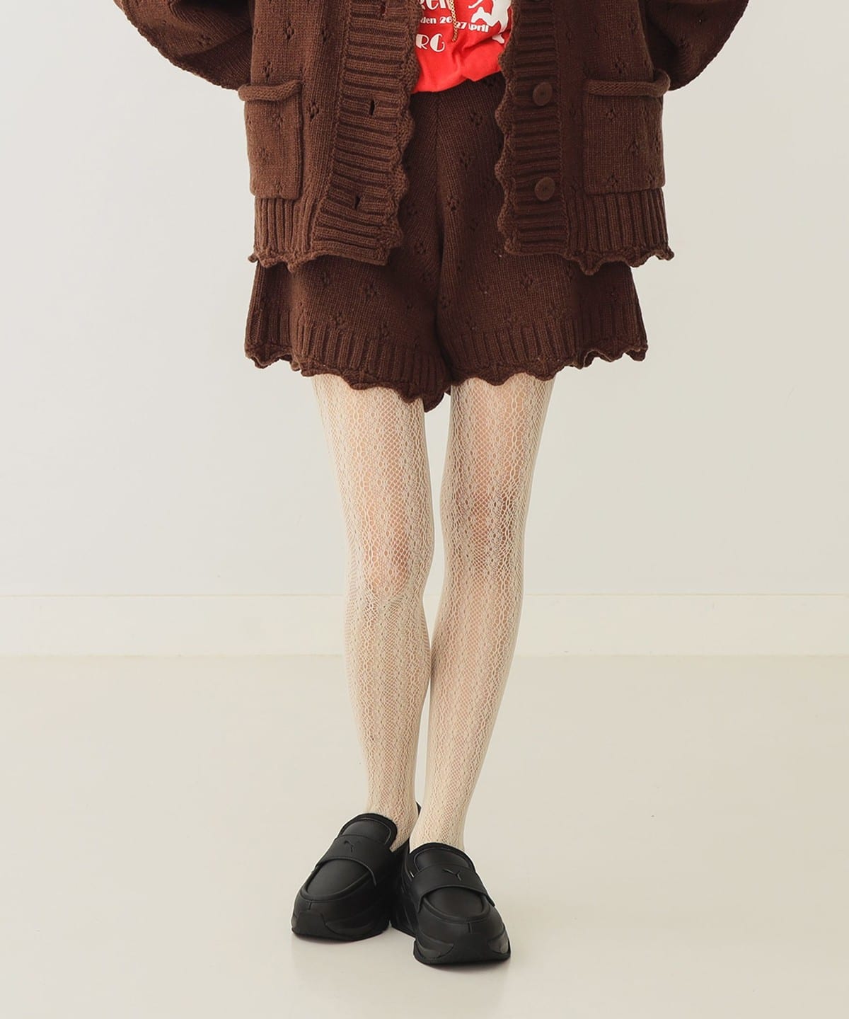 BEAMS COUTURE（ビームス クチュール）アイレット ニット ショート