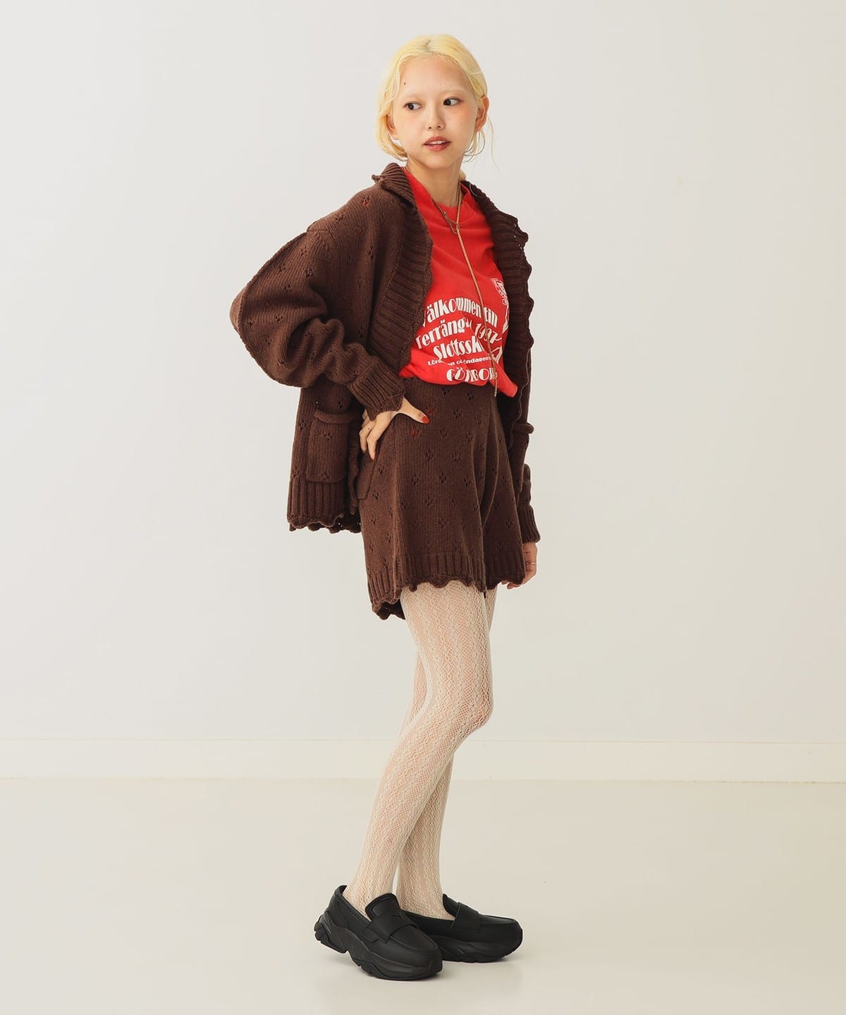 BEAMS COUTURE（ビームス クチュール）アイレット ニット ショート