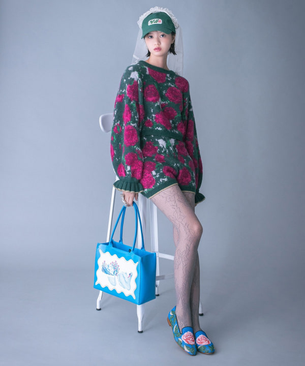 新品 静寂 グリーン】BEAMS COUTURE×ルルメリー キャップ