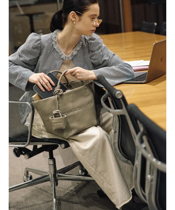 DEAN & DELUCA × BEAMS COUTURE / ハイブリッド F レザー トートバッグ