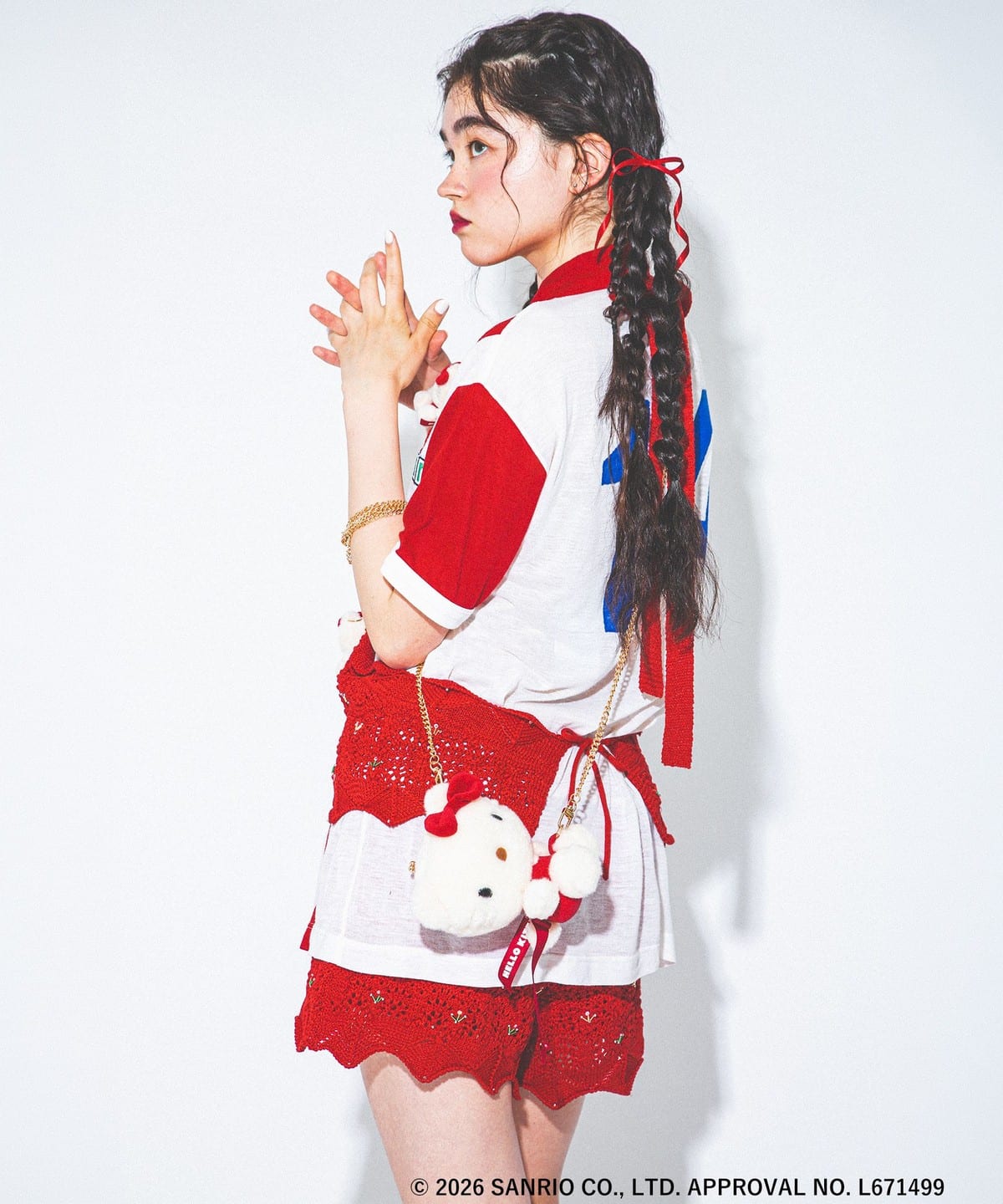beams ハローキティ がま口ぬいぐるみポシェット　ショルダーバッグ BEAMS COUTURE（ビームス クチュール）sanrio characters / ぬいぐるみ