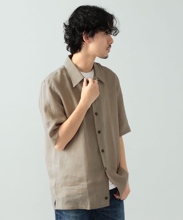 ORIAN × BEAMS F / 別注 オープンカラー ショートスリーブ シャツ-