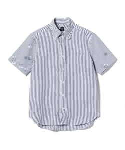 ▲BEAMS F / COOLMAX(R) シアサッカー ボタンダウンカラーシャツ