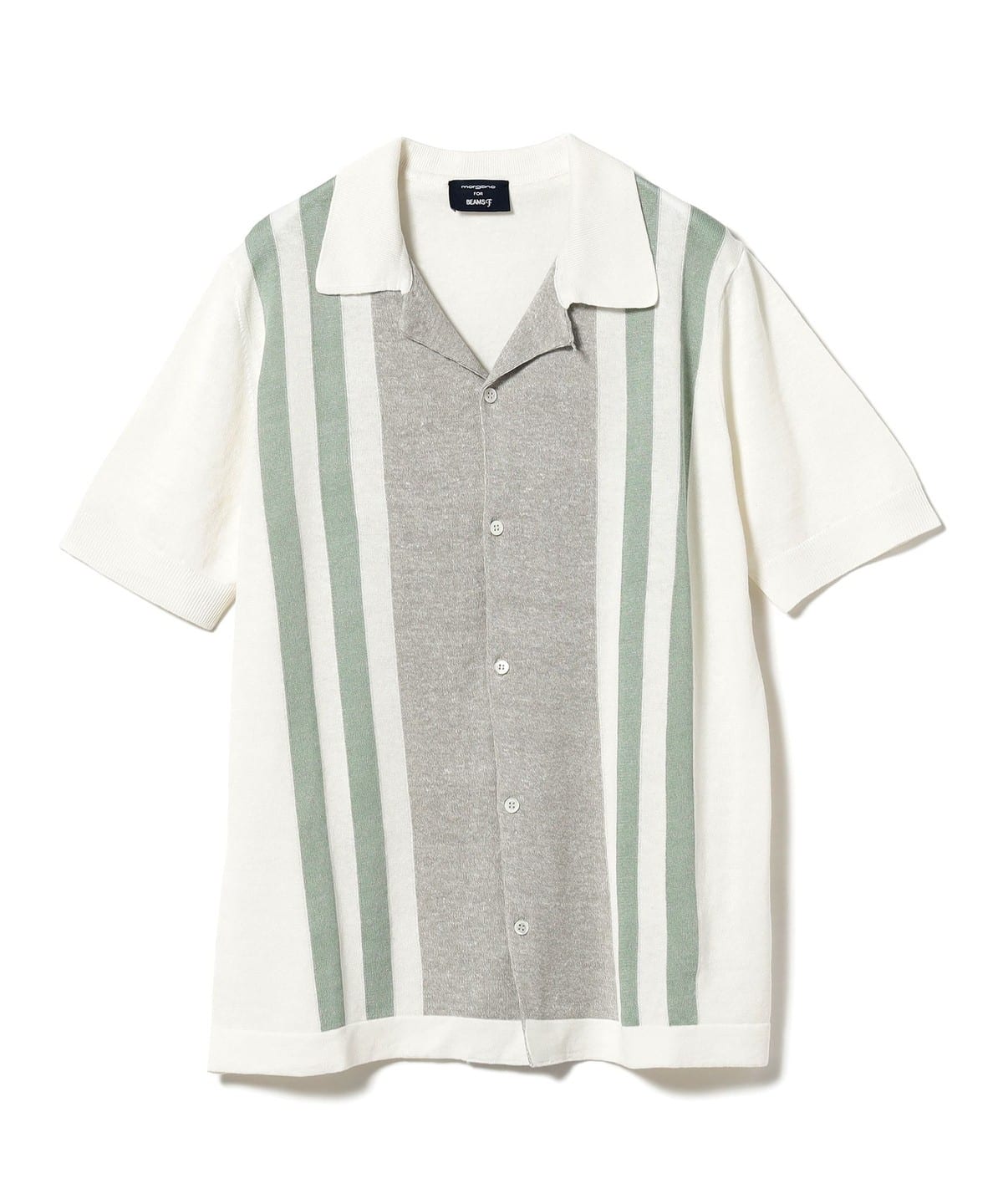 BEAMS F BEAMS / Linen cotton 12 gauge bowling shirt (shirt MORGANO