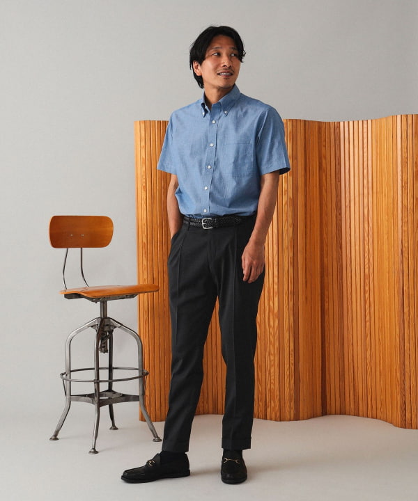 BEAMS F（ビームスF）シャンブレー ボタンダウンシャツ（シャツ