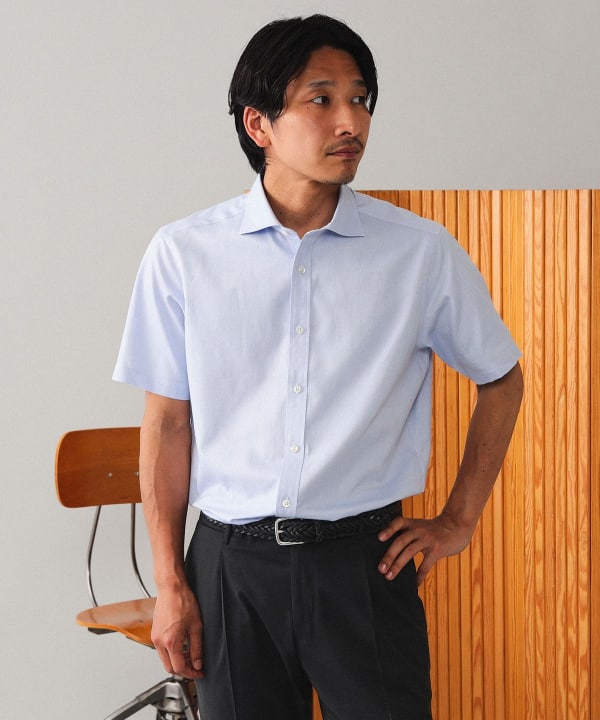 BEAMSF ビームスエフ ロイヤルオックスフォード サックス ドレスシャツ サイズ40 新品 BEAMS Fロイヤルオックスフォード カッタウェイカラーシャツ XL