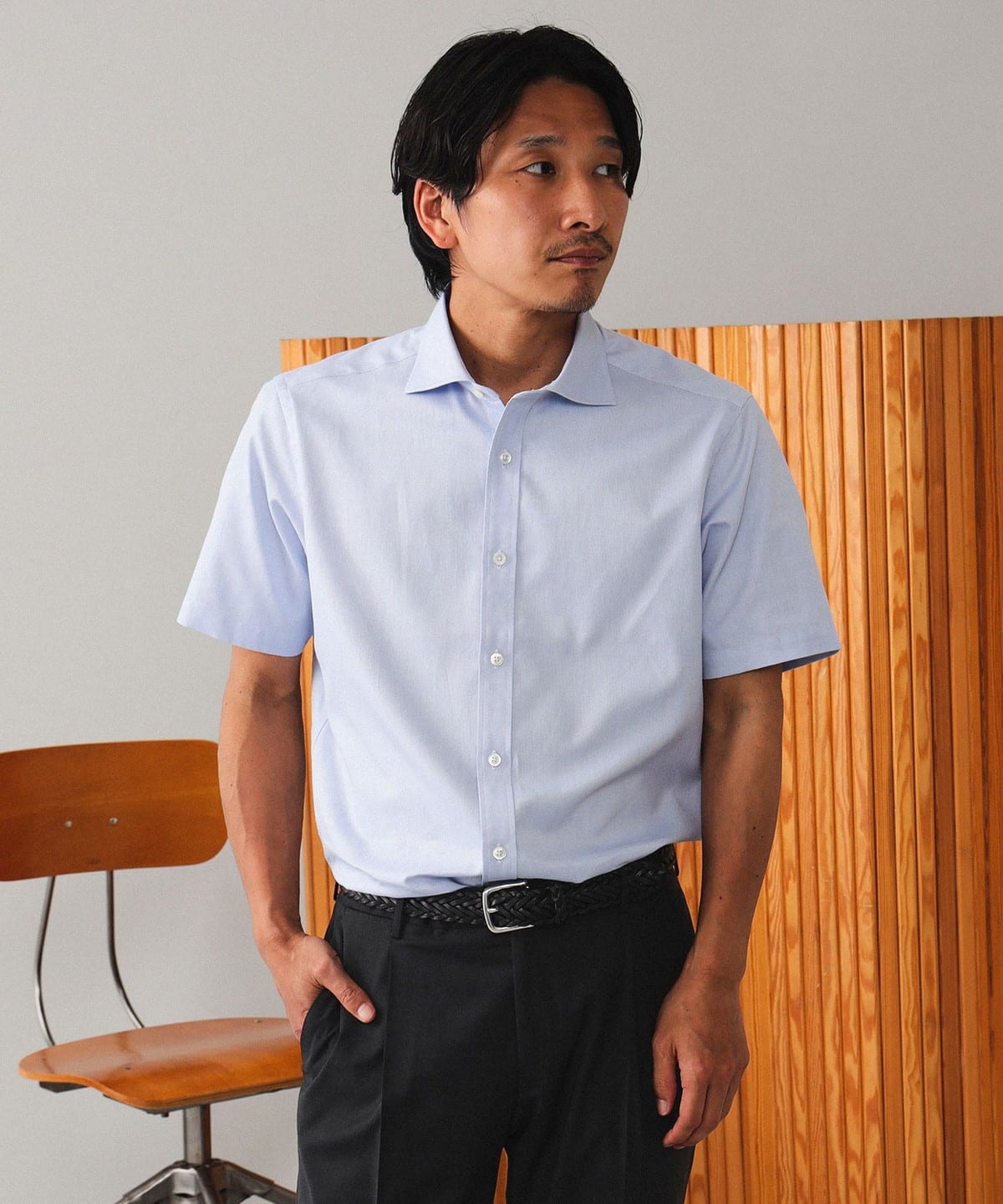 FIRNUM 台襟付きシャツカラービッグスリーブシャツ FIRNUM 台襟付きシャツカラービッグスリーブシャツ