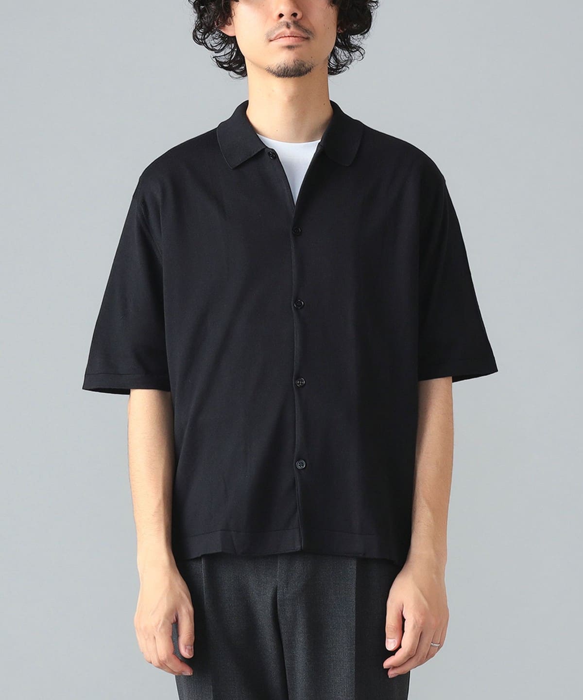 BEAMS JOHN SMEDLEY ニットポロシャツ BEAMS F（ビームスF）JOHN SMEDLEY / KYSON 30ゲージ ミニ
