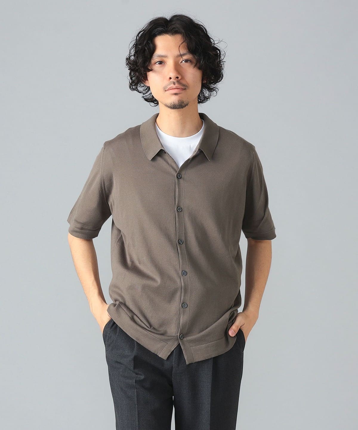 BEAMS F（ビームスF）JOHN SMEDLEY / FOLKE コットン フロント