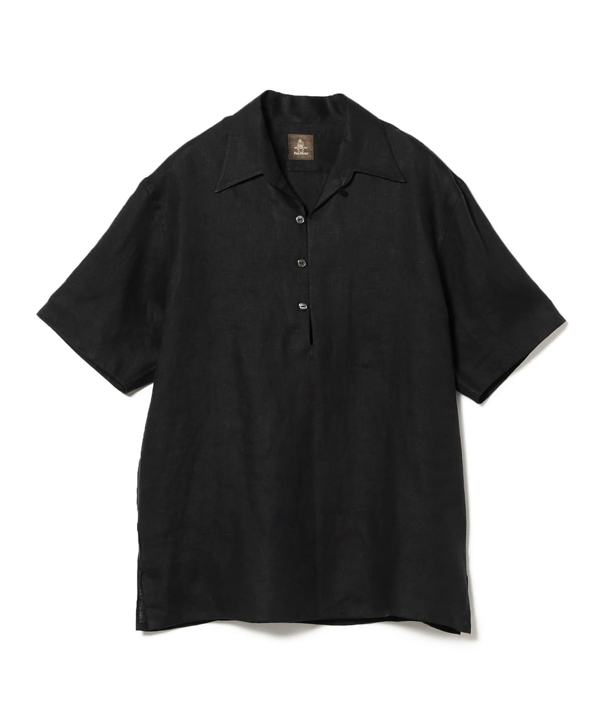 【別注】Paul Stuart ポール・スチュアート / リネン ハーフスリーブ プルオーバーシャツ シャツ・ブラウス MEN BLACK/09 44 【別注】Paul Stuart ポール・スチュアート / リネン ハーフスリーブ プルオーバーシャツ シャツ・ブラウス MEN BLACK/09 44