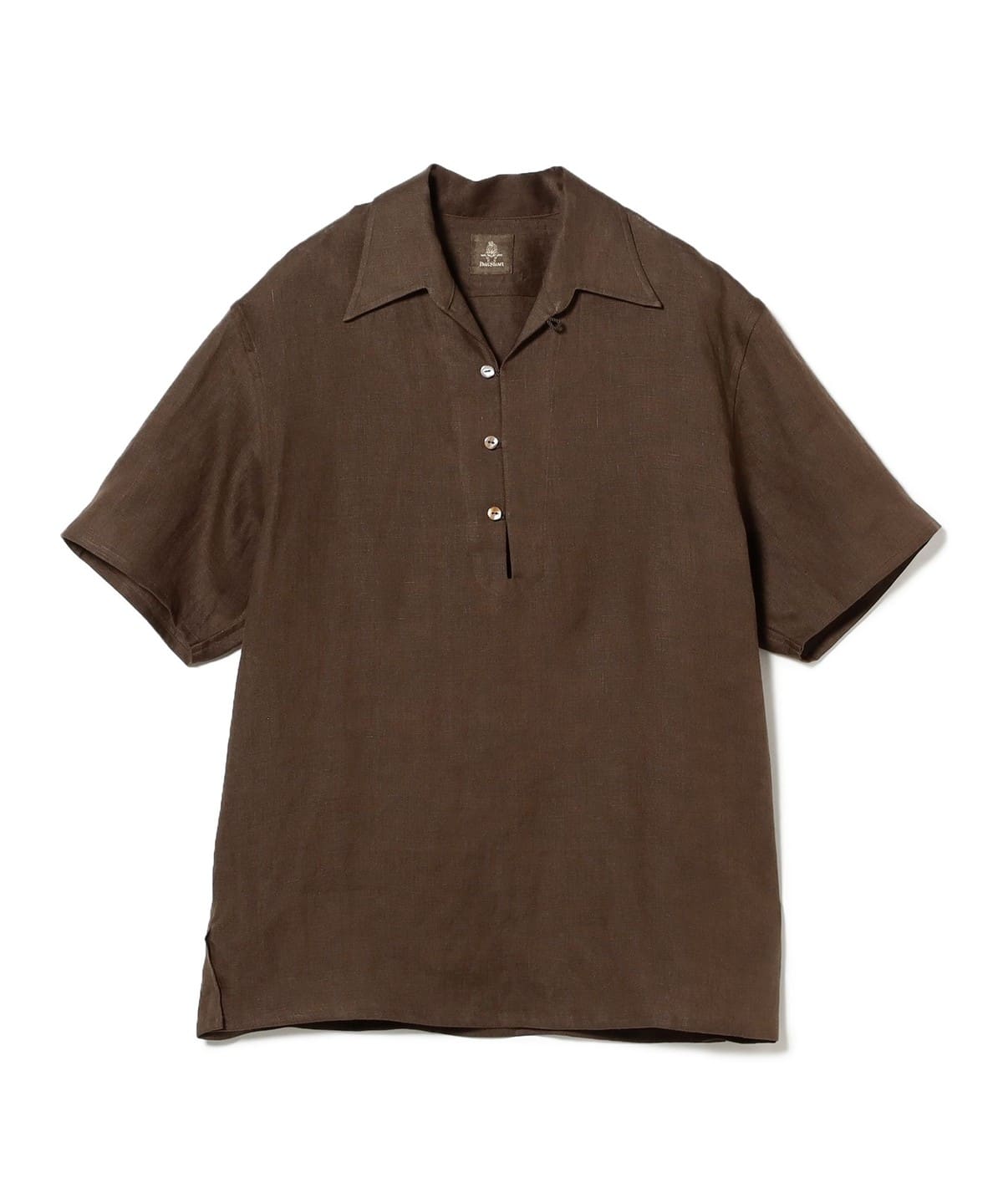 【別注】Paul Stuart ポール・スチュアート / リネン ハーフスリーブ プルオーバーシャツ シャツ・ブラウス MEN BROWN/58 44 【別注】Paul Stuart ポール・スチュアート / リネン ハーフスリーブ プルオーバーシャツ シャツ・ブラウス MEN BROWN/58 44