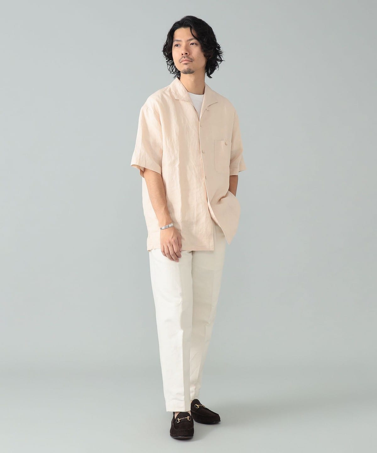 BEAMS F（ビームスF）*A VONTADE / リネン イタリアンカラー ショート