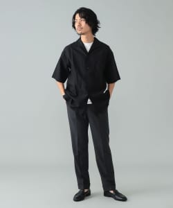 *A VONTADE / リネン イタリアンカラー ショートスリーブシャツ